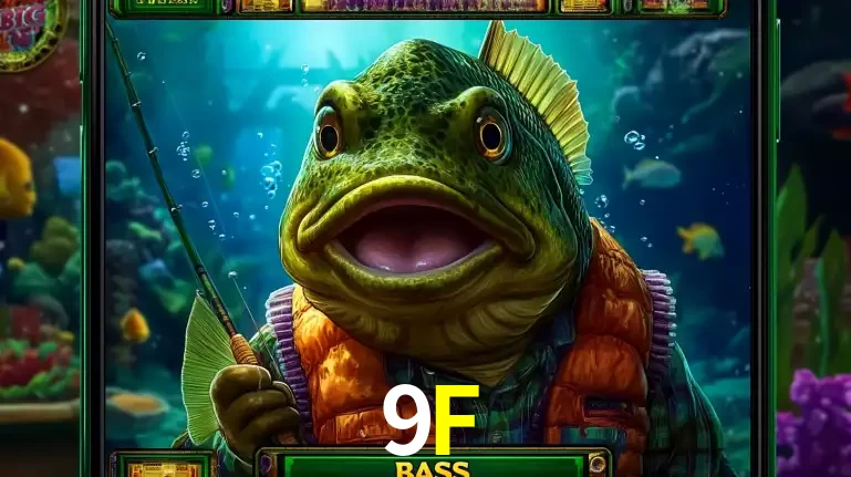 Personagem de peixe pescador do popular jogo de slot com tema de pescaria, uma das emocionantes opções de caça-níqueis para jogar e ganhar no cassino 9F.